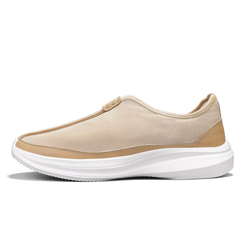 Damen Freizeit Slip-On Sneakers mit atmungsaktiver Mesh-Oberfläche und gepolsterter Sohle EB