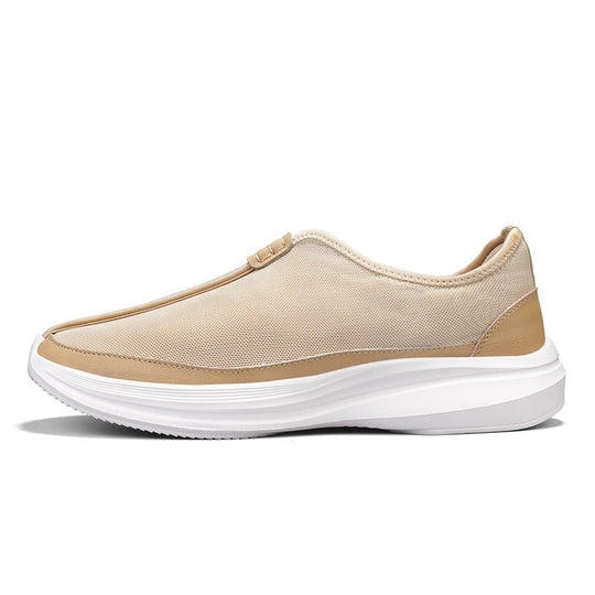 Damen Freizeit Slip-On Sneakers mit atmungsaktiver Mesh-Oberfläche und gepolsterter Sohle EB