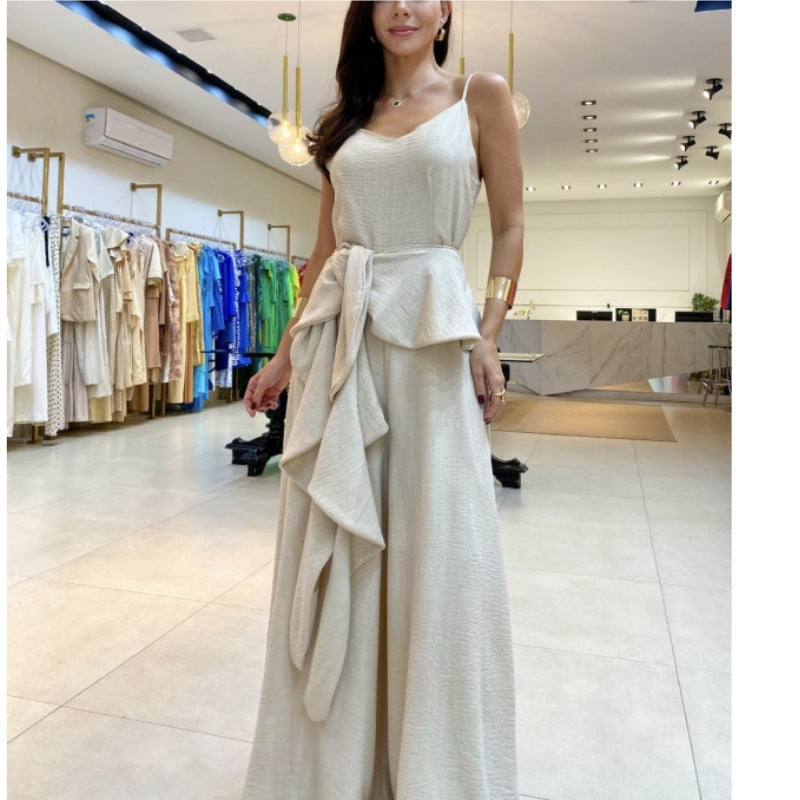 Damen Maxikleid mit asymmetrischem Saum EB