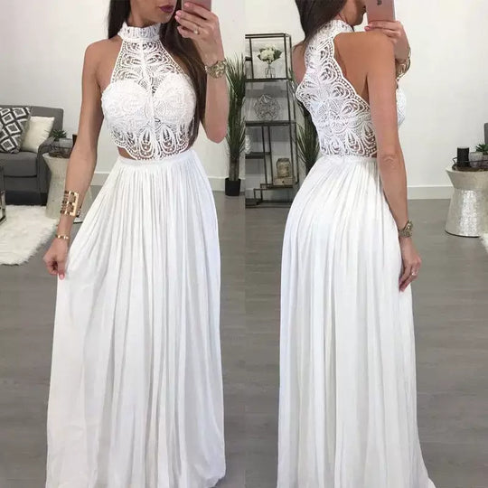 Damen-Abendkleid aus Häkelspitze