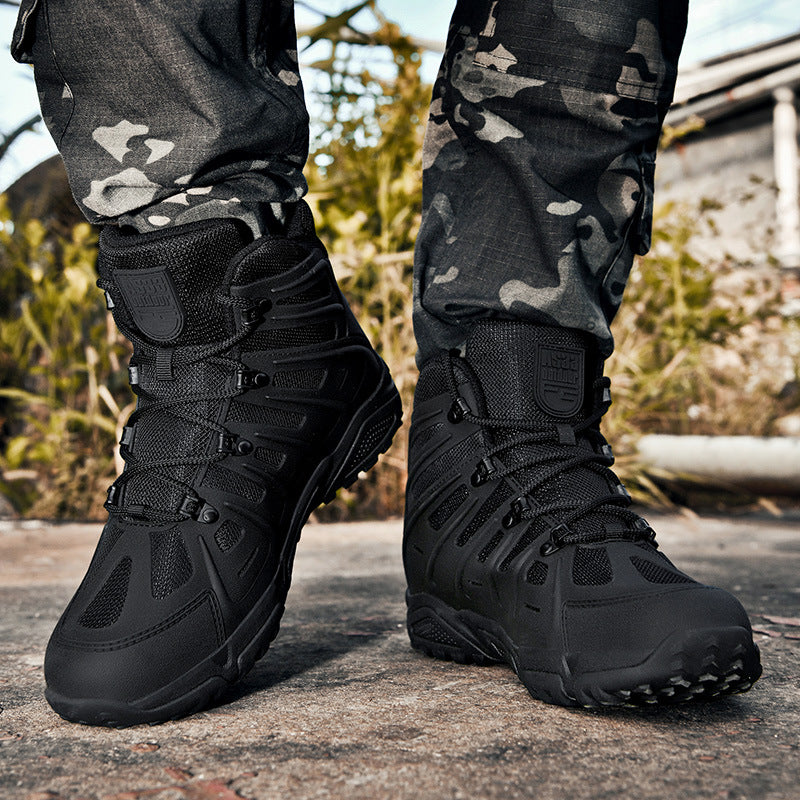 Herren taktische Schuhe mit hoher Knöchelsupport und rutschfester Sohle EB