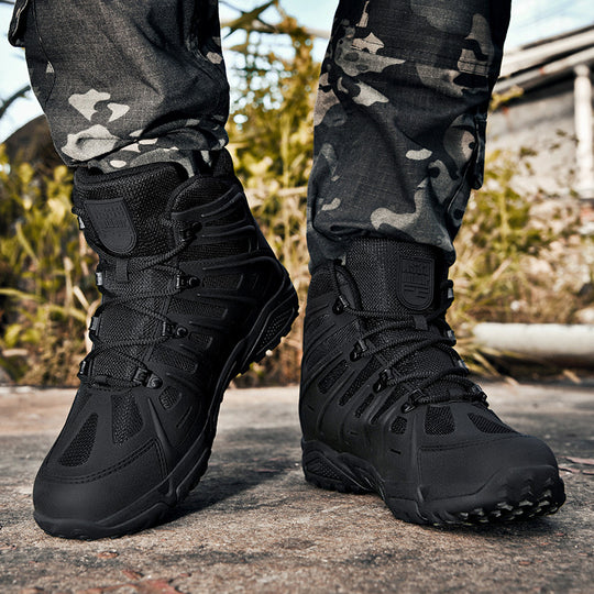 Herren taktische Schuhe mit hoher Knöchelsupport und rutschfester Sohle EB
