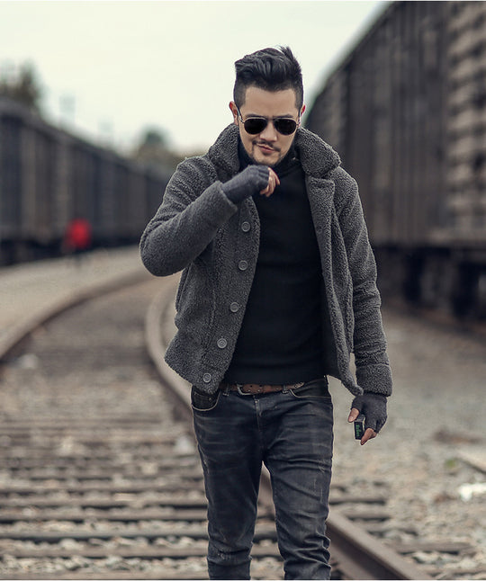 Herren gefütterte Thomaskapelle Jacke mit stilvollem Knopfverschluss und lässigem Design EB