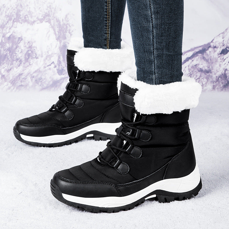 EB | Stiefel - Knöchelhöhe - Ge Quiltete Nähte - Fleece Gefüttert