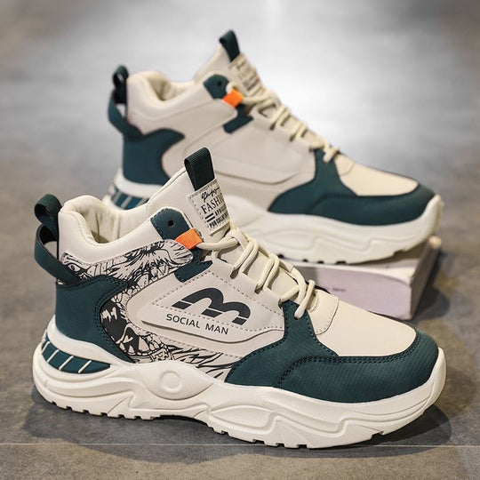 Damen Hohe Sneakers mit modernen grafischen Akzenten und stabiler Sohle EB
