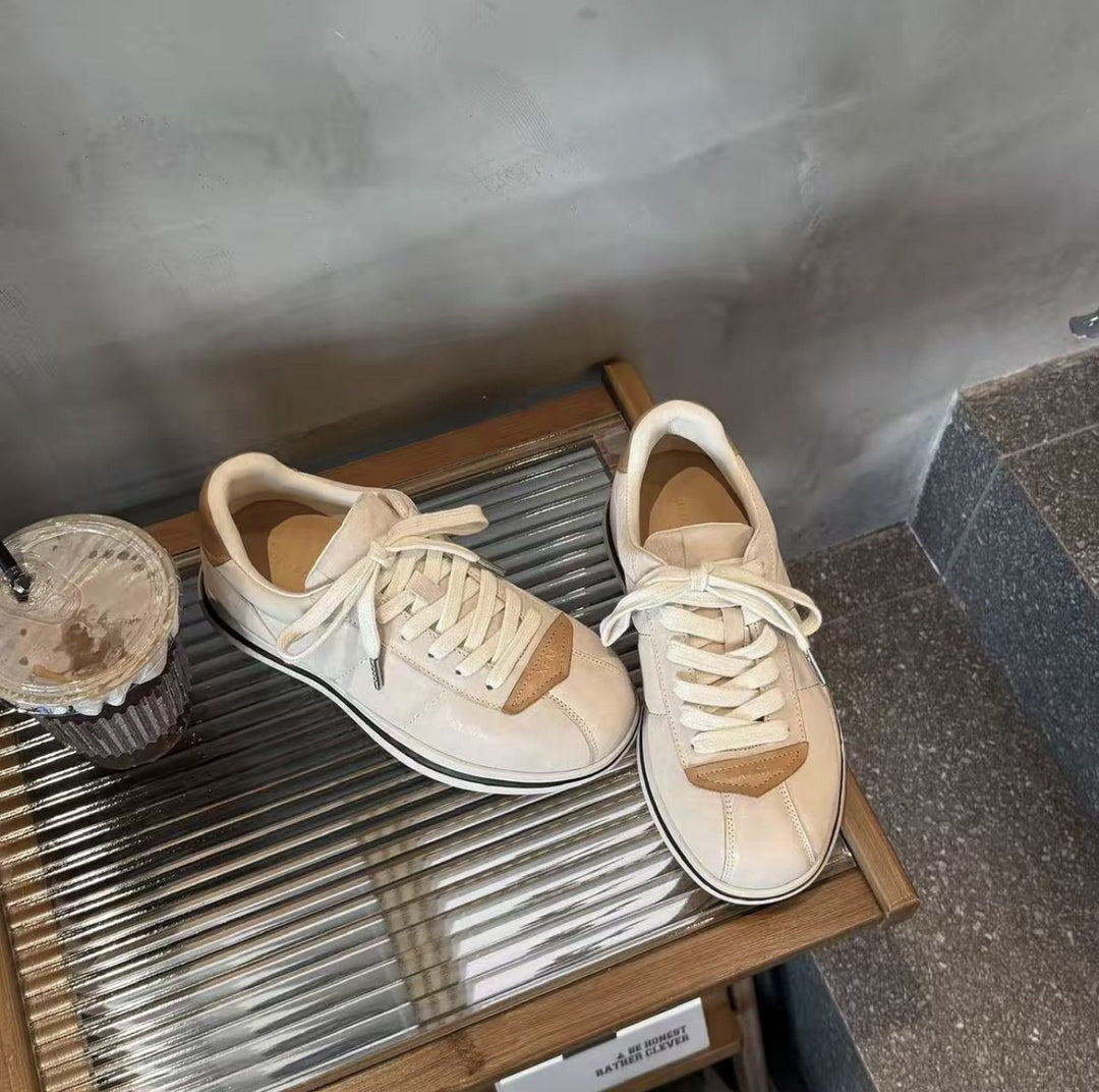 Damen modische Sneaker mit hochwertigem Leder und bequemer Polsterung EB