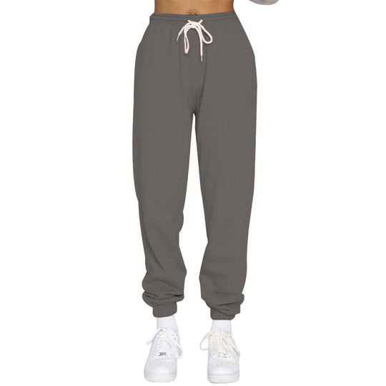 Damen nan taillierte Jogginghose mit hohem Bund Kordelzug und elastischen Knöchelbündchen EB