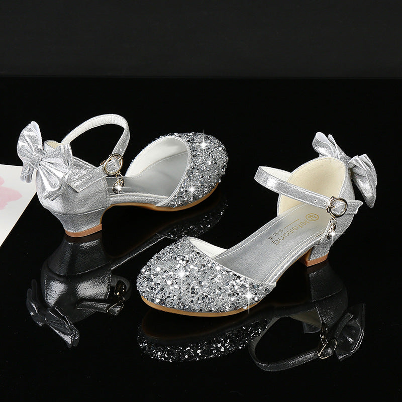 Mädchen Elegante Ballerina Sandalen mit Glitzerverzierung EB