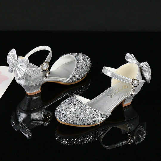 Mädchen Elegante Ballerina Sandalen mit Glitzerverzierung EB