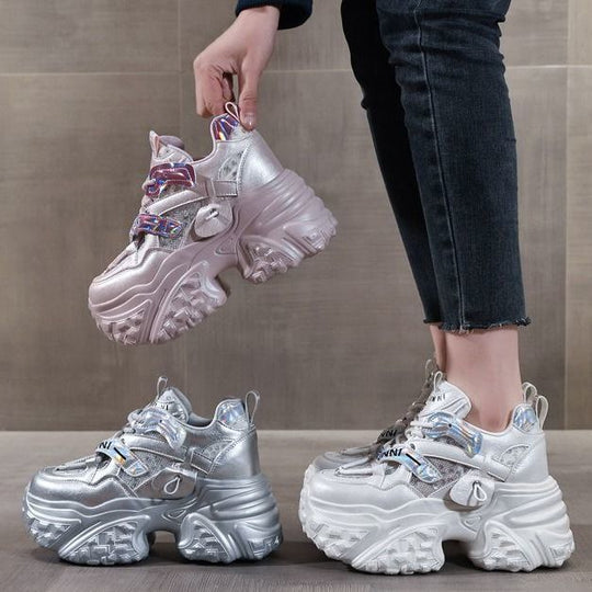 Damen Sportliche Chunky Sneakers mit innovativem Sohlenprofil EB