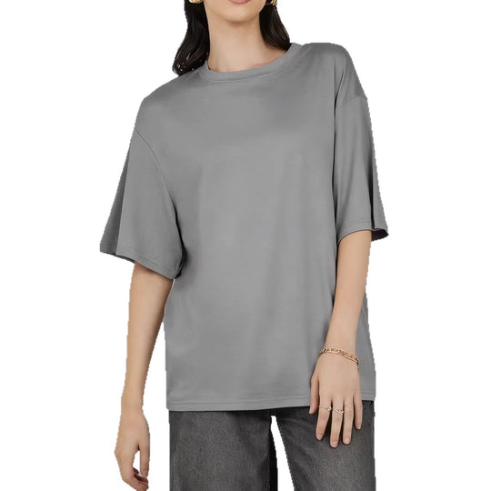 Damen Übergröße Shirt mit lässigem Schnitt und kurzarm EB