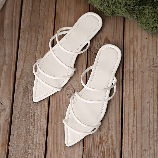 Damen Offene Sandalen mit metallic Akzenten und elegantem Design EB