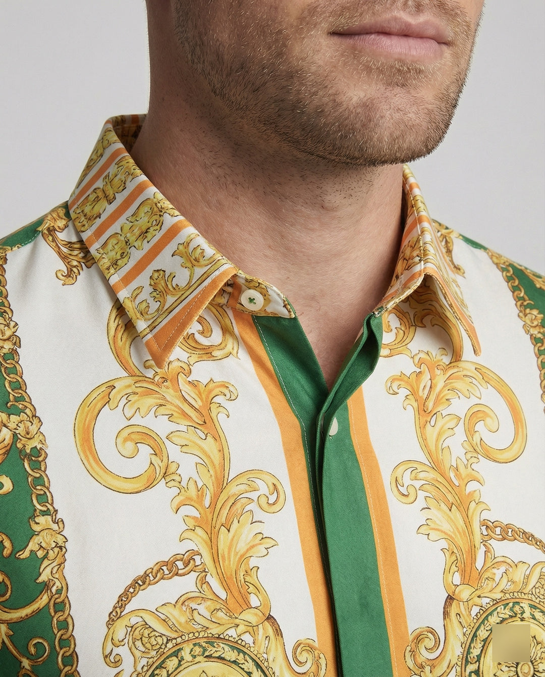 Herren Luxus Hemd mit eindrucksvollem Barockmuster EB