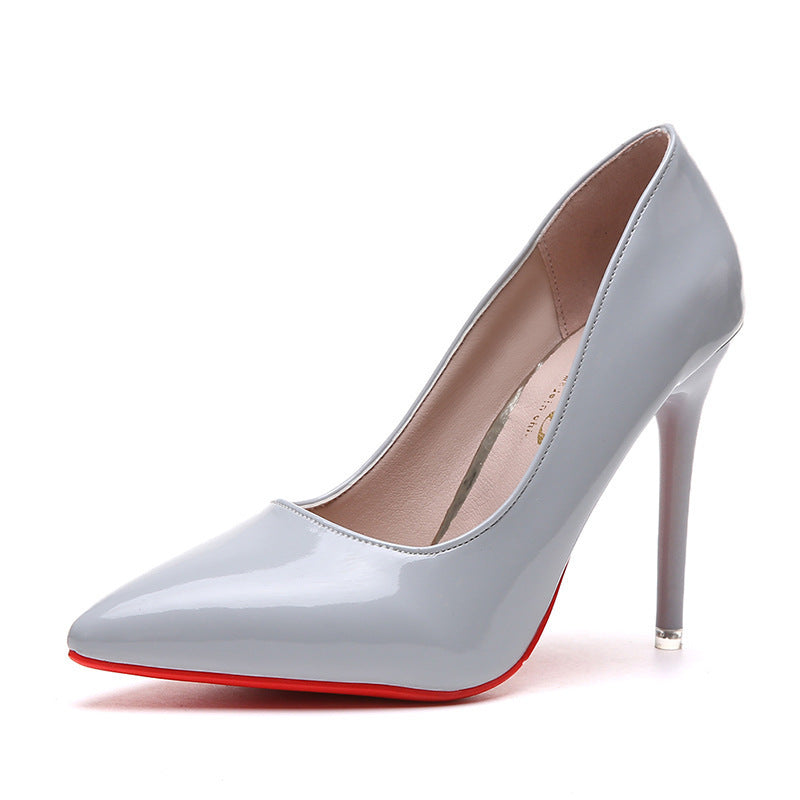 Damen Elegante Stiletto-Pumps mit hochglänzender Oberfläche EB