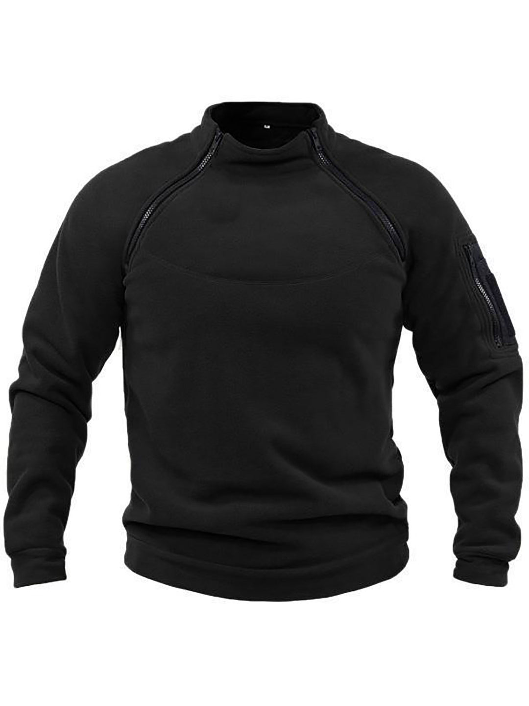 Herren Thermo-Fleecepullover mit hochschließendem Kragen und praktischen Taschen EB