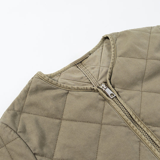 Damen gesteppte Übergangsjacke mit schlichten Taschen und elegantem Schnitt EB