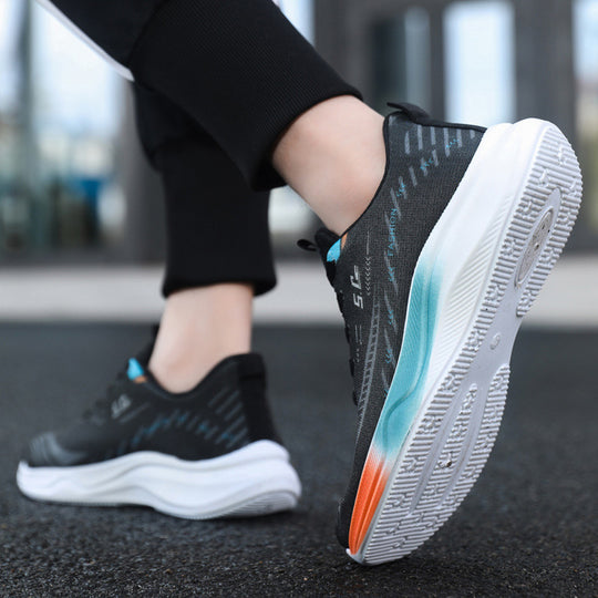 Damen Sportliche Lauf-Sneaker mit atmungsaktiver Mesh-Oberfläche und dämpfender Sohle EB