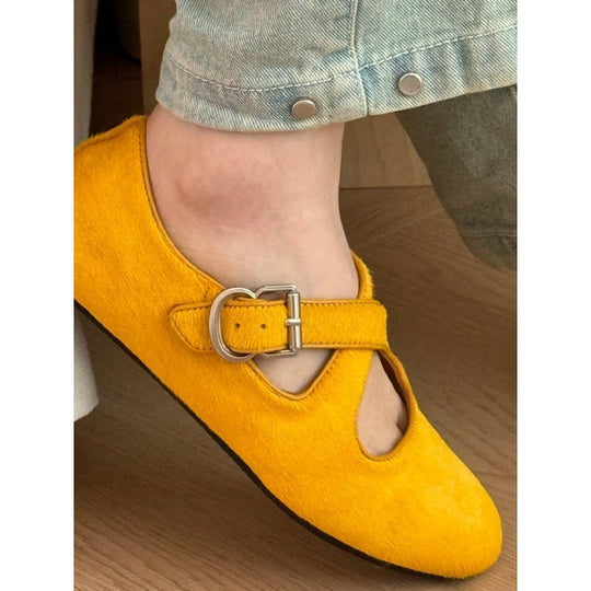 Damen Ballerinas mit modischem Leopardenmuster und dekorativem Schnitt EB