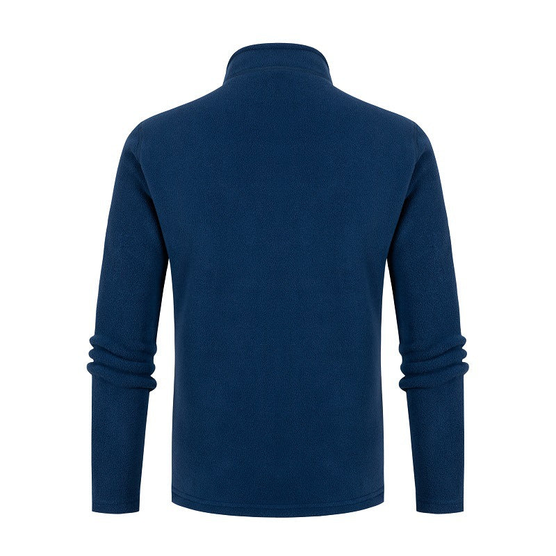 Herren Fleece Pullover mit Stehkragen und Reißverschluss EB