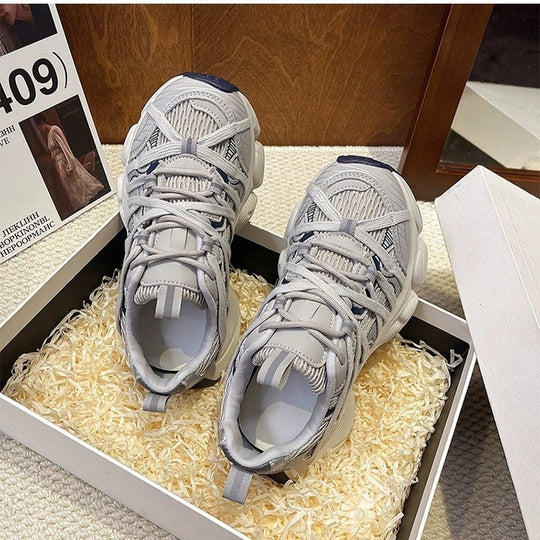 Damen Sportliche Lauf-Sneaker mit atmungsaktiver Mesh-Oberfläche und dämpfender Sohle EB