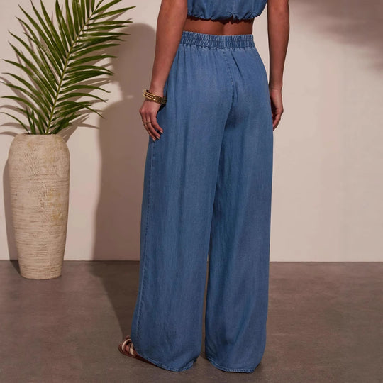 Damen Denim zwei-teiliges Set EB
