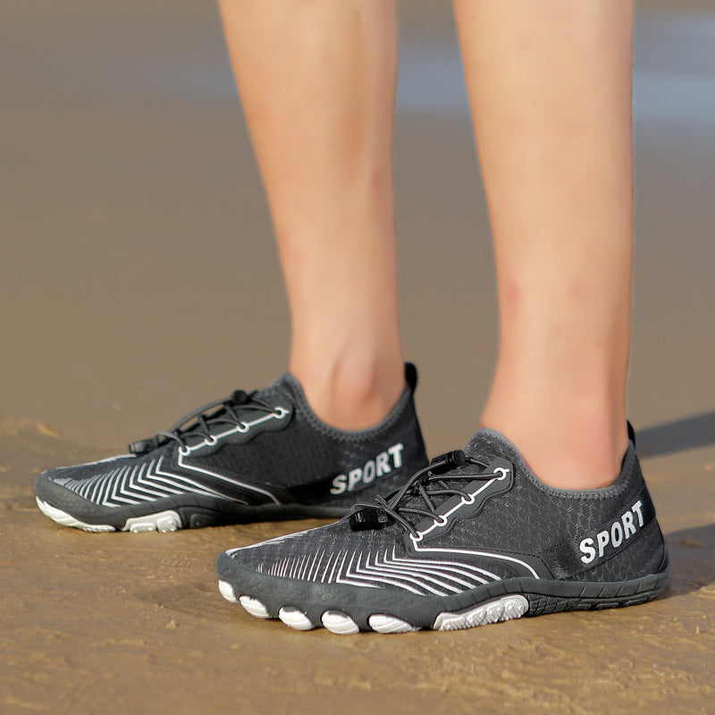 Damen Sportliche Aquaschuhe mit hoch atmungsaktivem Obermaterial und elastischer Schnürung EB