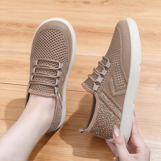 Damen Sportliche Strickschuhe mit atmungsaktiver Mesh-Oberfläche EB