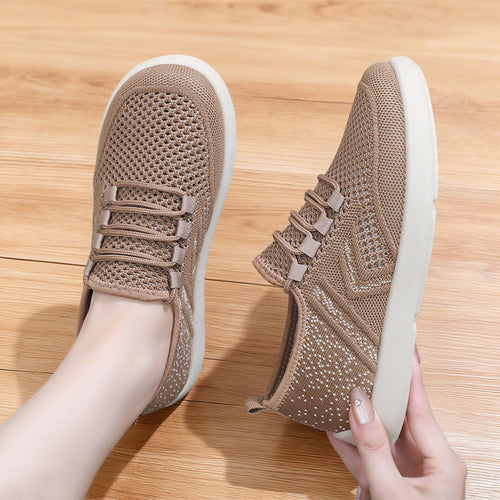 Damen Sportliche Strickschuhe mit atmungsaktiver Mesh-Oberfläche EB