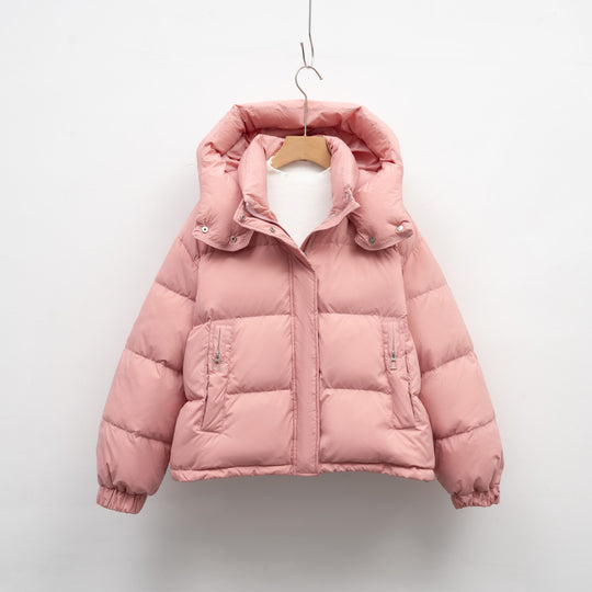Damen Pufferjacke mit abnehmbarer Kapuze und voluminösem Schnitt EB