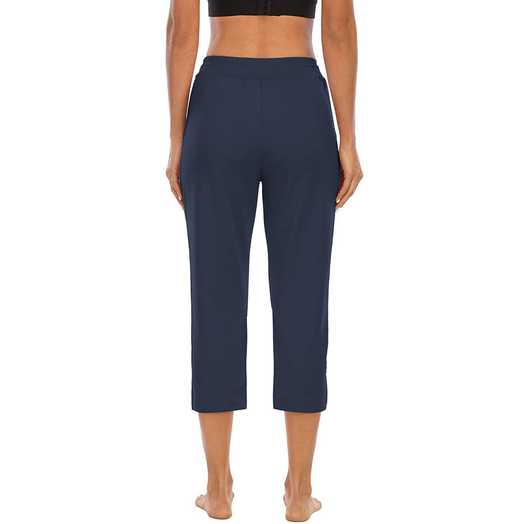 Damen nan komfortable Loungehose mit hohem Bund Tunnelzug Seitentaschen und leichtem Stretch EB