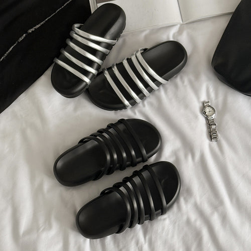 Damen modische Riemensandalen mit ergonomischem Fußbett EB