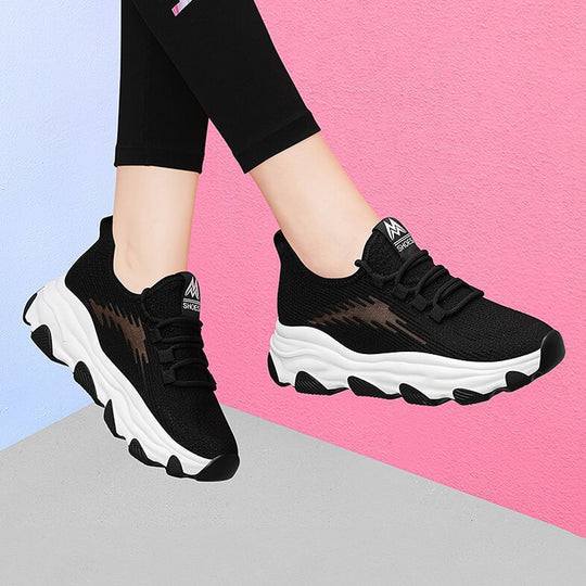 Damen sportliche Sneaker mit atmungsaktivem Obermaterial von EB