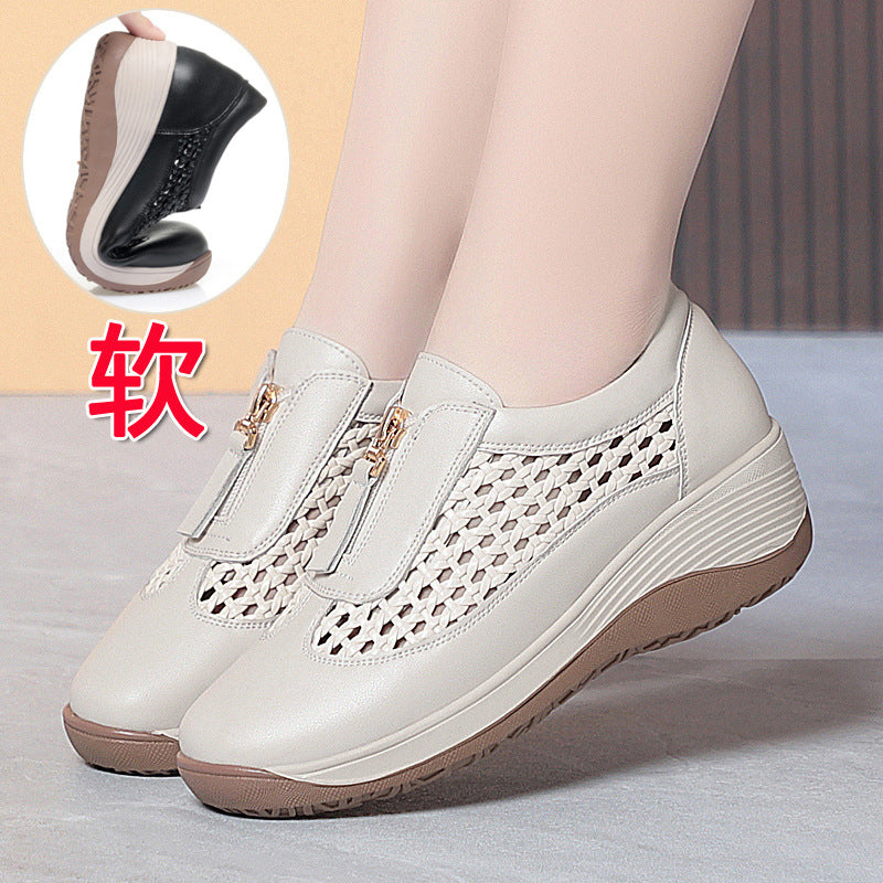 Damen Komfortable Slip-On Sneaker mit Atmungsaktivem Netzdesign und Bequemem Fußbett EB