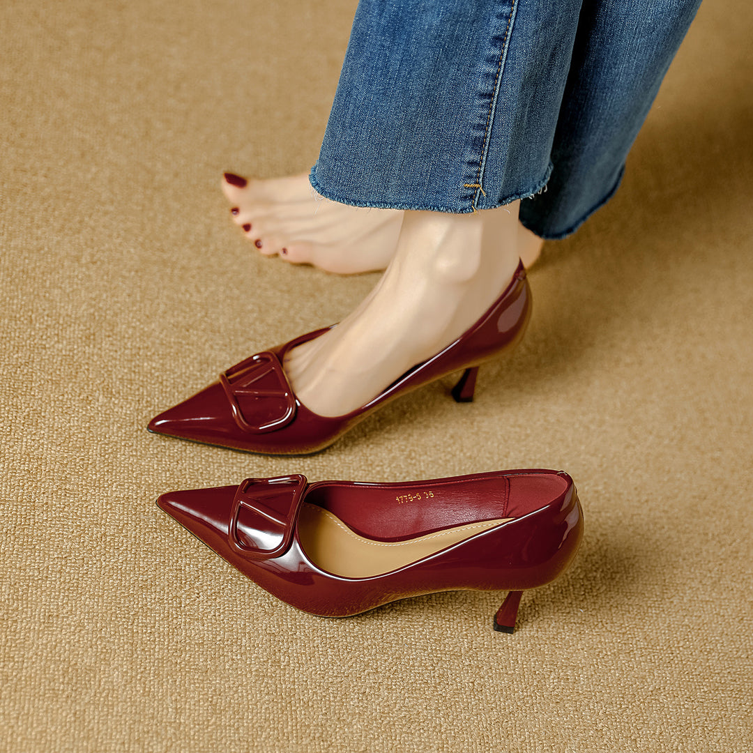 Damen stilvolle und elegante Pumps mit dekorativem Schleifenakzent EB