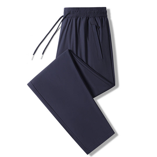 Herren nan leichte Stretchfreizeit Hose mit elastischem Bund und Reißverschlusstaschen EB