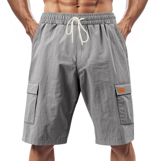Herren Cargo-Shorts mit vielseitigen Taschen und elastischem Bund EB
