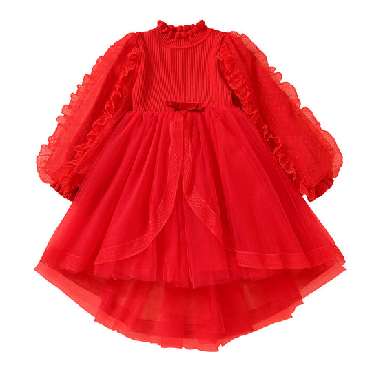 Mädchen Festliches Kleid mit Rüschendetails EB