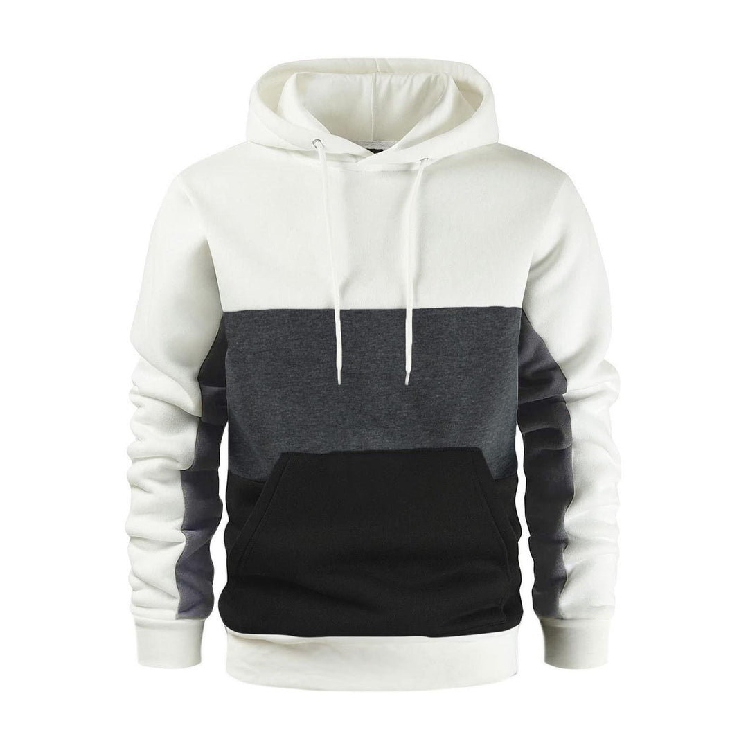 Unisex nan Kapuzenpullover mit Kordelzug, Kängurutasche und Farbblockdesign aus weichem Fleece EB