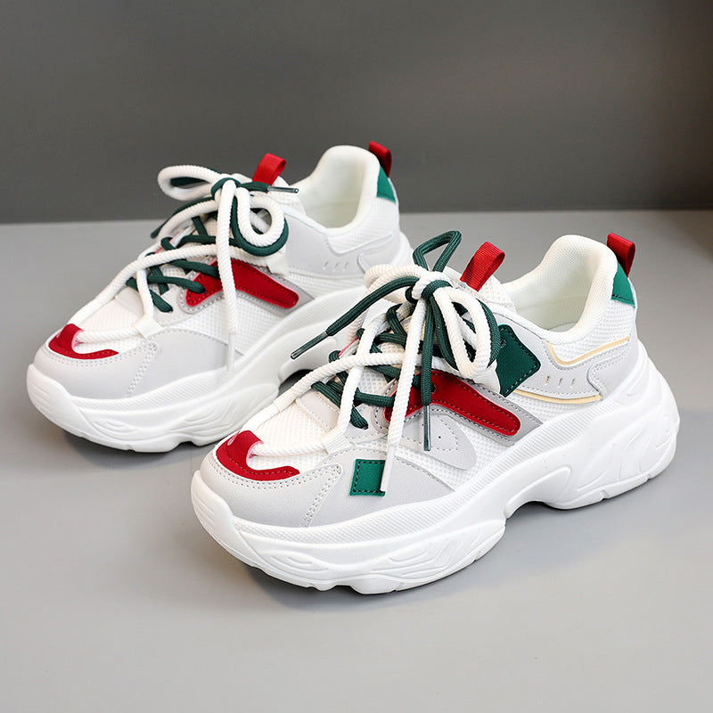 Damen Sportliche Chunky Sneakers mit atmungsaktiver Mesh-Oberfläche und stabiler Sohle EB