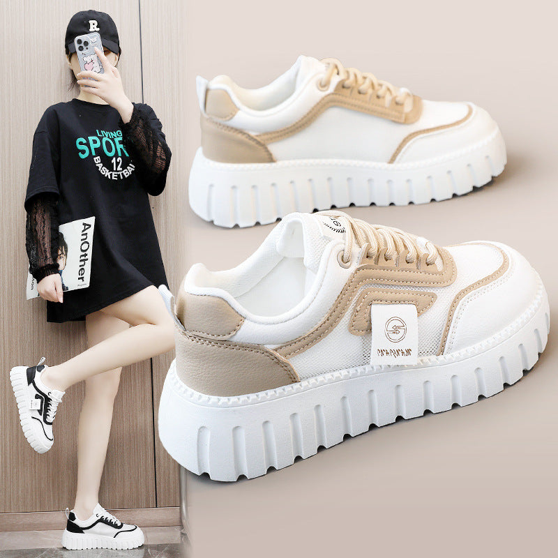 Damen Sportliche Chunky Sneakers mit rutschfester Profilsohle und atmungsaktivem Obermaterial EB
