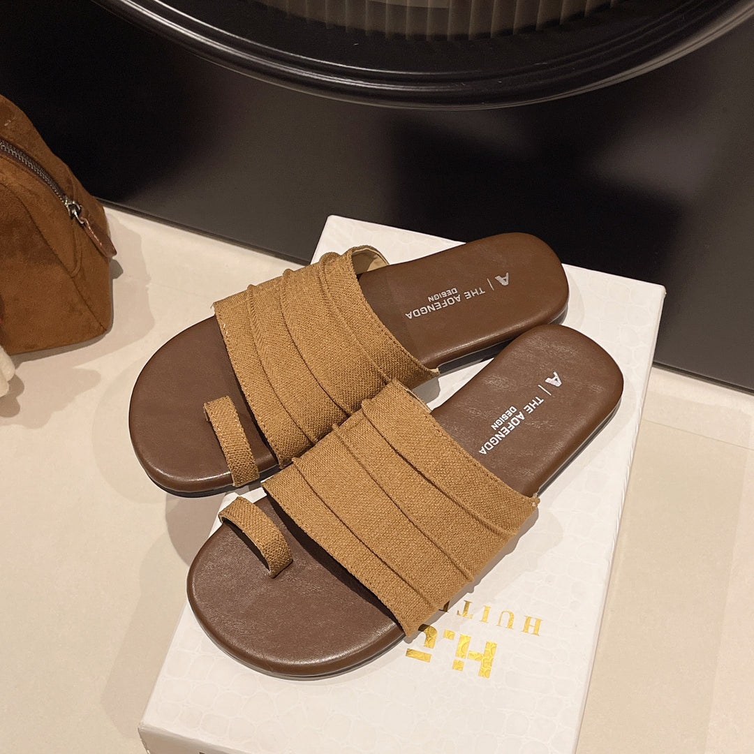 Damen gemütliche Riemen-Sandalen mit stabiler Sohle und elastischem Design EB