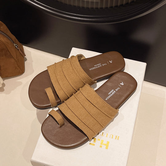 Damen gemütliche Riemen-Sandalen mit stabiler Sohle und elastischem Design EB