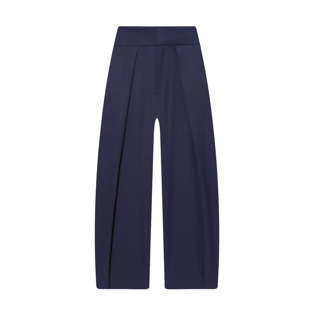 Damen elegante weite Hose mit feinen Falten EB