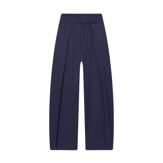 Damen elegante weite Hose mit feinen Falten EB