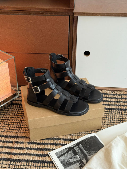 Damen Sandalen mit verstellbaren Riemen und rutschfester Sohle EB