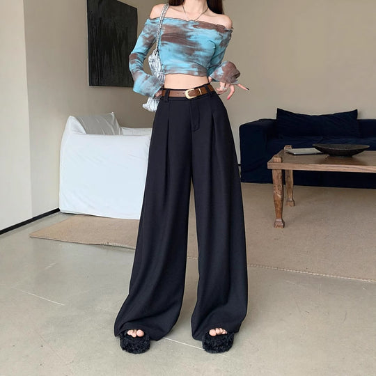 Damen Weite Palazzo-Hose mit elegantem Bund und komfortablem Sitzt EB