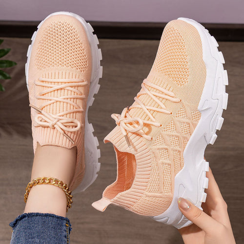 Damen Sportliche und atmungsaktive Laufschuhe mit elastischem Schaft EB