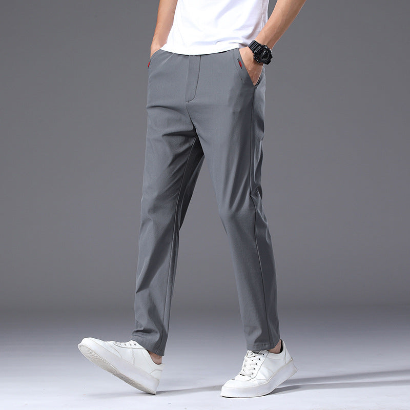 Herren modische und bequeme Chino-Hose mit elastischem Bund EB