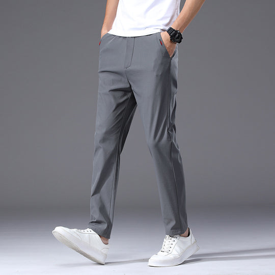 Herren modische und bequeme Chino-Hose mit elastischem Bund EB
