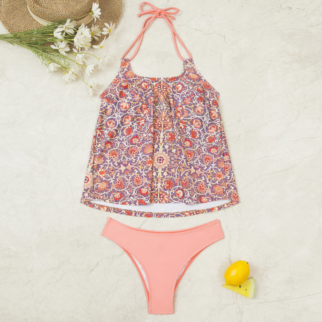 Damen Tankini-Set mit modischem Muster und lässigem Schnitt EB